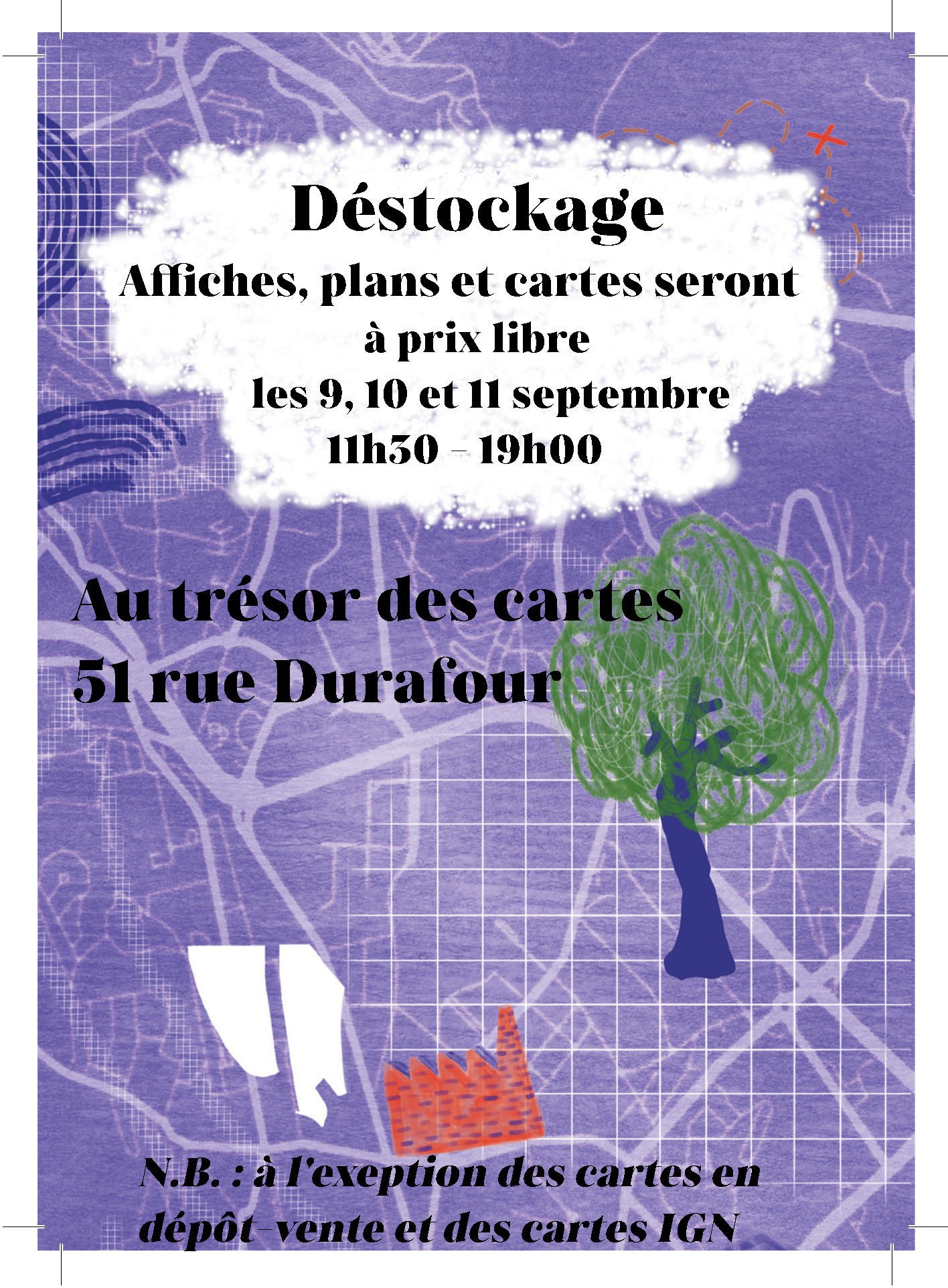affiches boutique au trésor des cartes